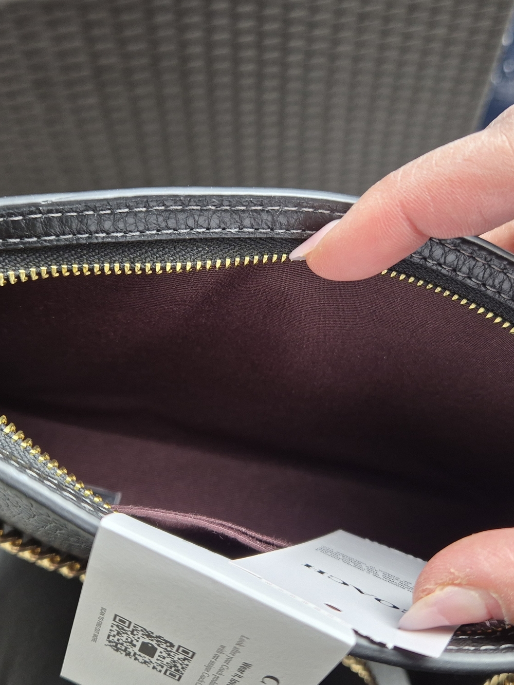 Coach Black Leather Crossbody with Gold Hardware - Picture 5 of 5